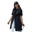 Women's black hooded vest Serkis