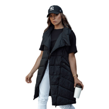 Women's black hooded vest Serkis