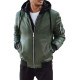 Męska zielona kurtka z kapturem Moon Jesień/wiosna