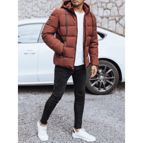 Męska ciemnobrązowa kurtka zimowa Nevex Kurtki zimowe