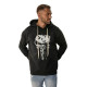 Vyriškas juodas džemperis su gobtuvu  Skull Džemperiai su gobtuvu