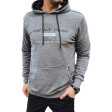 Miesten harmaa hupullinen collegepaita Denim