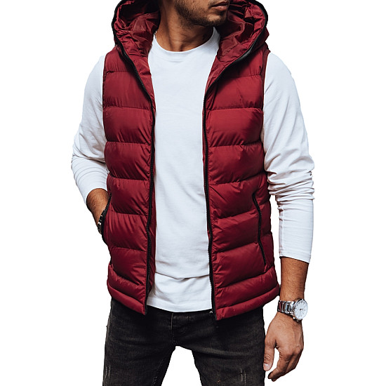 Men's burgundy waistcoat Dobor Vests