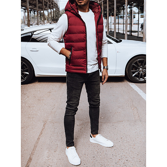 Men's burgundy waistcoat Dobor Vests