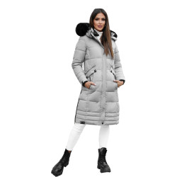 Women's long grey winter jacket Marni