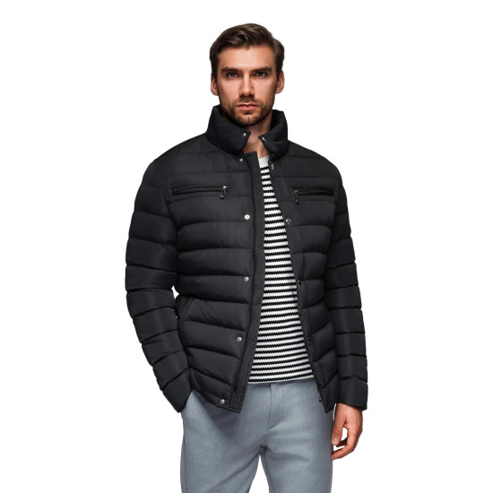 Vyriška juoda striukė Olten V1 OM-JALP-0260 - Vyrams Vyriška juoda striukė Olten Vyriškos Striukės ir Paltai