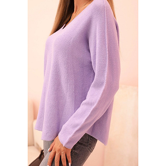 Moteriškas violetinis megztinis Remo Moteriški megztiniai