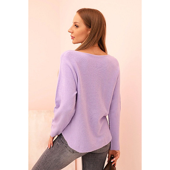 Moteriškas violetinis megztinis Remo Moteriški megztiniai