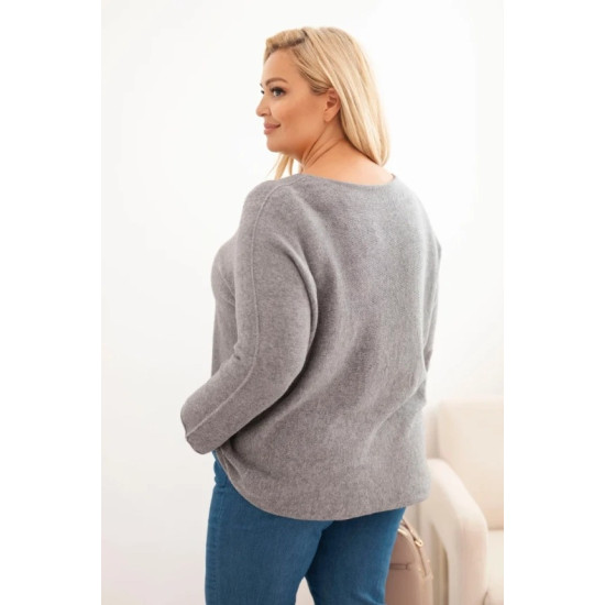 Moteriškas tamsiai rusvas megztinis Minos Megztiniai