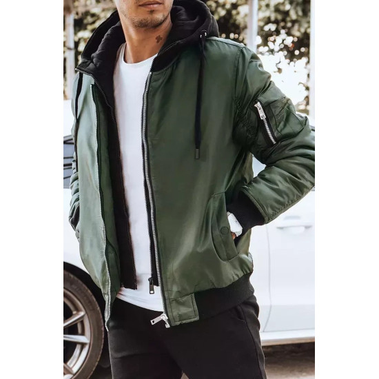 Męska zielona kurtka z kapturem Moon Jesień/wiosna