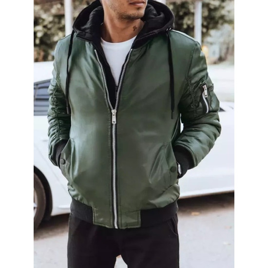 Męska zielona kurtka z kapturem Moon Jesień/wiosna