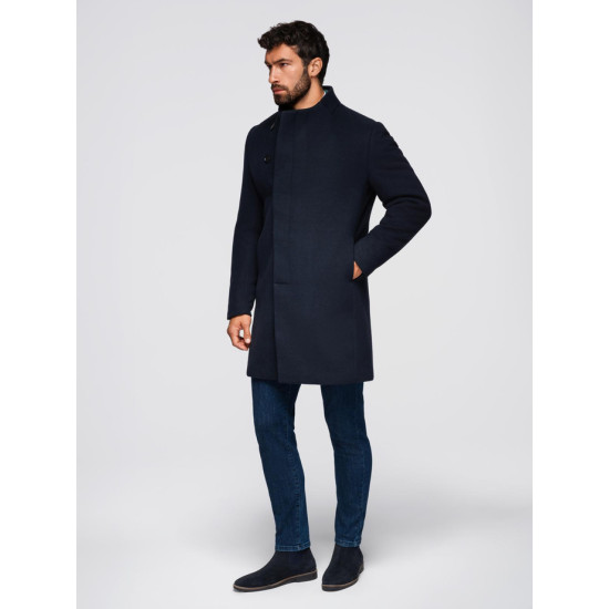 Vyriškas tamsiai mėlynas paltas Adre Vyriškos Striukės ir Paltai