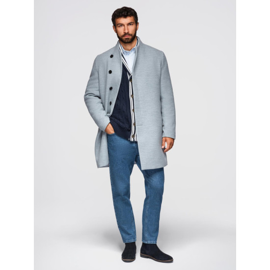 Vyriškas pilkas paltas Adre Vyriškos Striukės ir Paltai