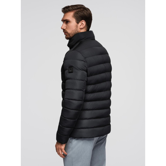 Vyriška juoda striukė Olten V1 OM-JALP-0260 - Vyrams Vyriška juoda striukė Olten Vyriškos Striukės ir Paltai