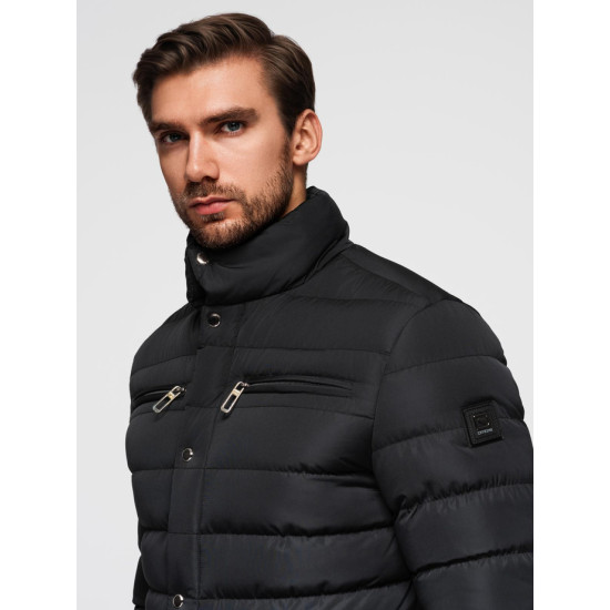 Vyriška juoda striukė Olten V1 OM-JALP-0260 - Vyrams Vyriška juoda striukė Olten Vyriškos Striukės ir Paltai