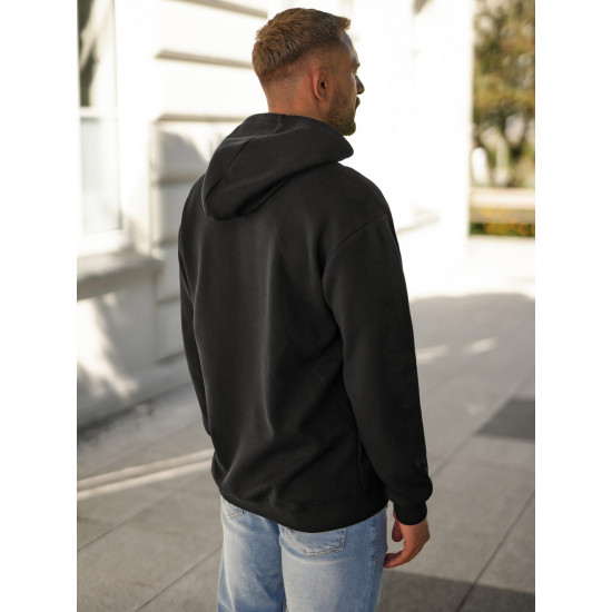 Vyriškas juodas džemperis su gobtuvu  Skull Džemperiai su gobtuvu