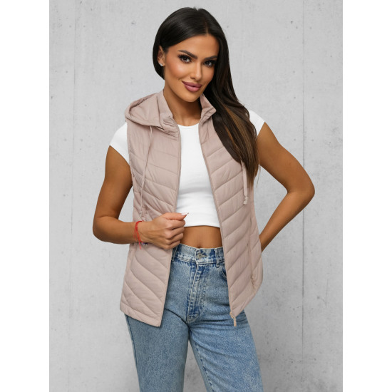 Moteriška rusva liemenė su gobtuvu Percy JS/16M9255/392 - Moterims Moteriška rusva liemenė su gobtuvu Percy Moteriškos liemenės