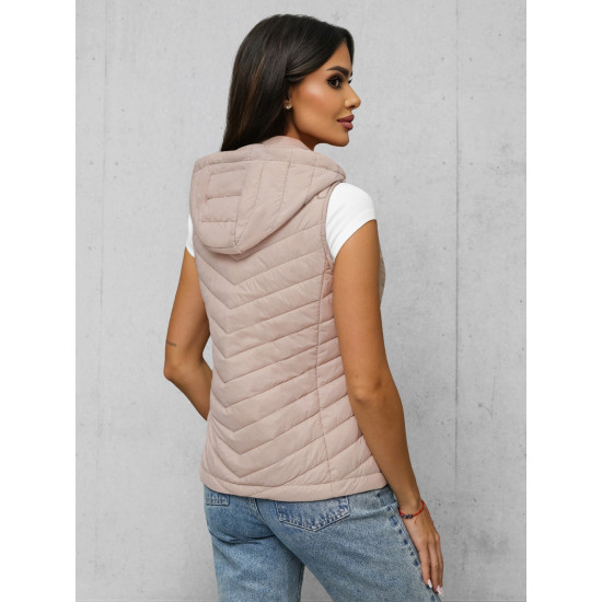 Moteriška rusva liemenė su gobtuvu Percy JS/16M9255/392 - Moterims Moteriška rusva liemenė su gobtuvu Percy Moteriškos liemenės