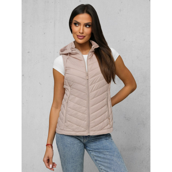 Moteriška rusva liemenė su gobtuvu Percy JS/16M9255/392 - Moterims Moteriška rusva liemenė su gobtuvu Percy Moteriškos liemenės