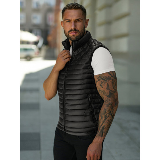 Vyriška juoda liemenė Kanor JS/16M9333/392B - Vyrams Vyriška juoda liemenė Kanor Liemenės