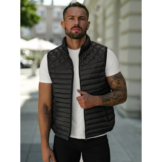 Vyriška juoda liemenė Kanor JS/16M9333/392B - Vyrams Vyriška juoda liemenė Kanor Liemenės