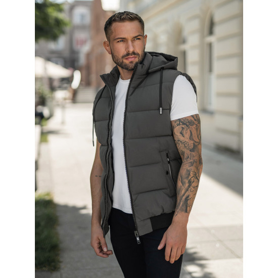 Vyriška tamsiai pilka liemenė Corles JS/32M1780/105 - Vyrams Vyriška tamsiai pilka liemenė Corles Liemenės