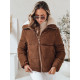 Moteriška žieminė tamsiai ruda striukė Trendy TY4941 - Moterims Moteriška žieminė tamsiai ruda striukė Trendy Moteriškos striukės
