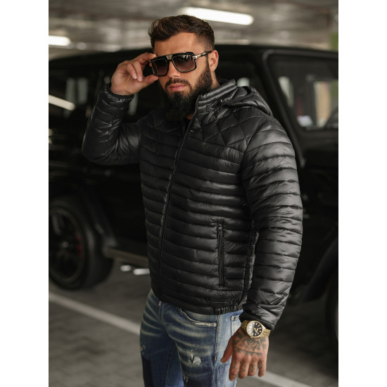 Vyriška juoda striukė Astor JS/16M9328/392BZ - Vyrams Vyriška juoda striukė Astor Vyriškos Striukės ir Paltai