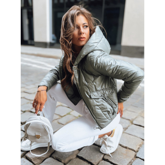 Moteriška žalia striukė Wool Moteriškos striukės