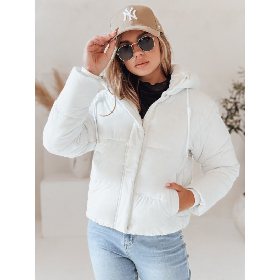 Moteriška baltos spalvos striukė Snowlike TY4932 - Moterims Moteriška baltos spalvos striukė Snowlike Moteriškos striukės