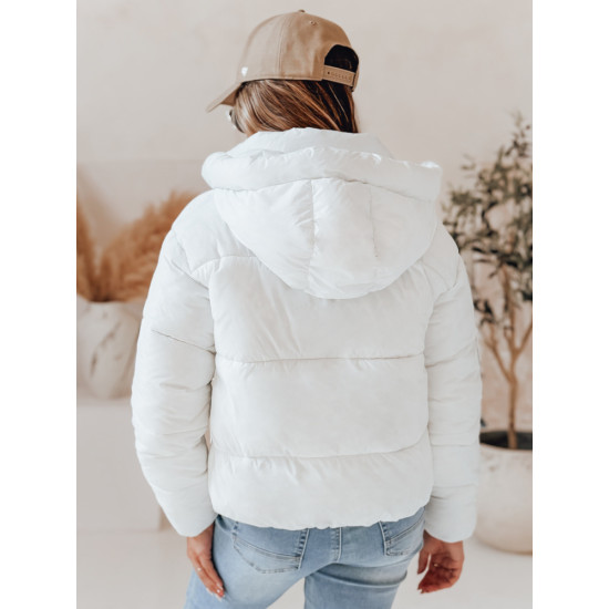 Moteriška baltos spalvos striukė Snowlike TY4932 - Moterims Moteriška baltos spalvos striukė Snowlike Moteriškos striukės