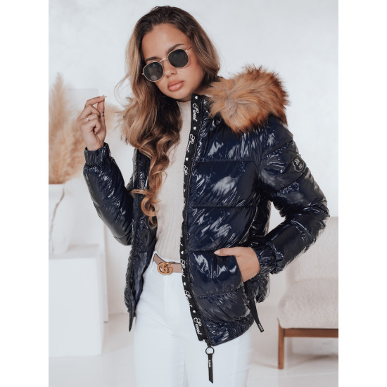 Sieviešu spīdīga tumši zila jaka Melani Sieviešu jakas