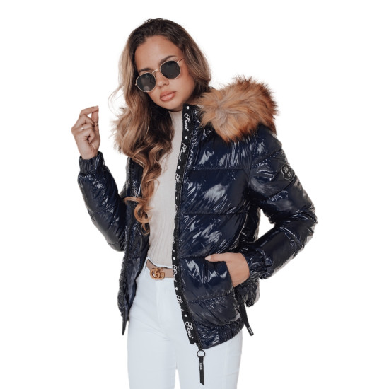 Sieviešu spīdīga tumši zila jaka Melani Sieviešu jakas