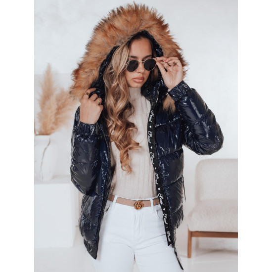 Sieviešu spīdīga tumši zila jaka Melani Sieviešu jakas