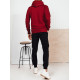 Vyriškas bordo džemperis su gobtuvu Denim BX5707 - Vyriški džemperiai Vyriškas bordo džemperis su gobtuvu Denim Vyriški džemperiai su gobtuvu