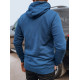 Vyriškas mėlynas džemperis su gobtuvu Denim BX5708 - Vyriški džemperiai Vyriškas mėlynas džemperis su gobtuvu Denim Vyriški džemperiai su gobtuvu