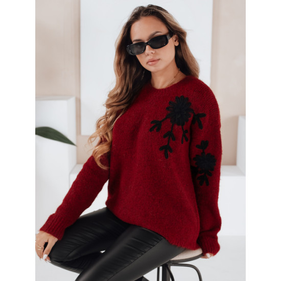 Moteriškas bordo megztinis Daga Moteriški megztiniai