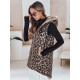 Moteriška rusva leopardo rašto liemenė Elmera TY5029 - Moterims Moteriška rusva leopardo rašto liemenė Elmera Moteriškos liemenės