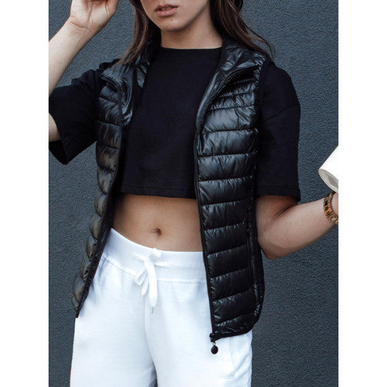 Moteriška juoda liemenė Stylish TY4440 - Moterims Moteriška juoda liemenė Stylish Moteriškos liemenės