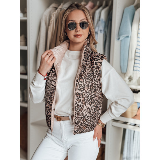 Moteriška šviesiai rožinė dvipusė liemenė Puff TY4823 - Moterims Moteriška šviesiai rožinė dvipusė liemenė Puff Moteriškos liemenės