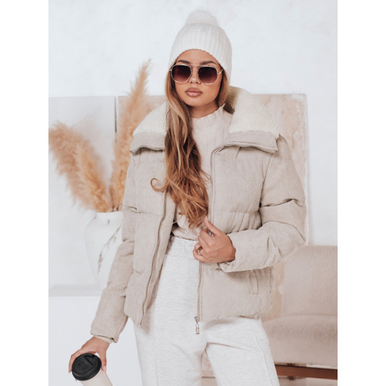 Moteriška žieminė rusva striukė Trendy TY4358 - Moterims Moteriška žieminė rusva striukė Trendy Moteriškos striukės