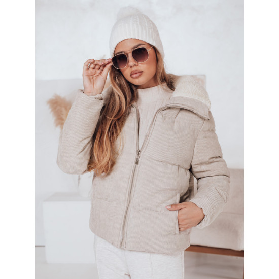 Moteriška žieminė rusva striukė Trendy TY4358 - Moterims Moteriška žieminė rusva striukė Trendy Moteriškos striukės