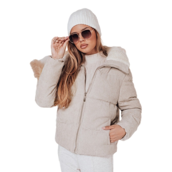 Moteriška žieminė rusva striukė Trendy TY4358 - Moterims Moteriška žieminė rusva striukė Trendy Moteriškos striukės