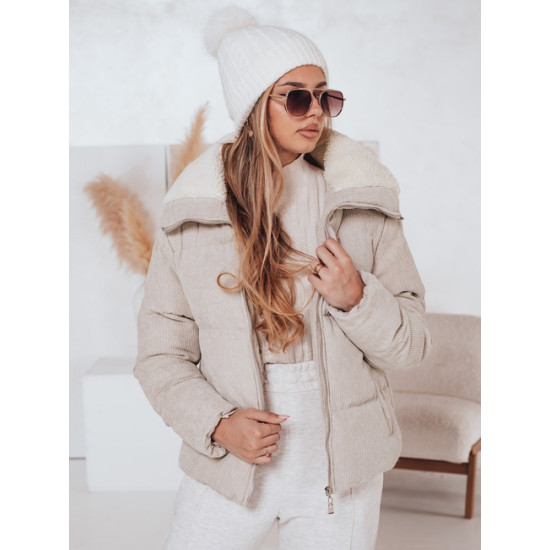 Moteriška žieminė rusva striukė Trendy TY4358 - Moterims Moteriška žieminė rusva striukė Trendy Moteriškos striukės