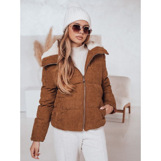 Naiste pruun talvejope Trendikas Naiste jakid