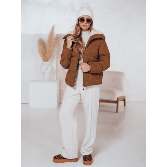 Naiste pruun talvejope Trendikas Naiste jakid