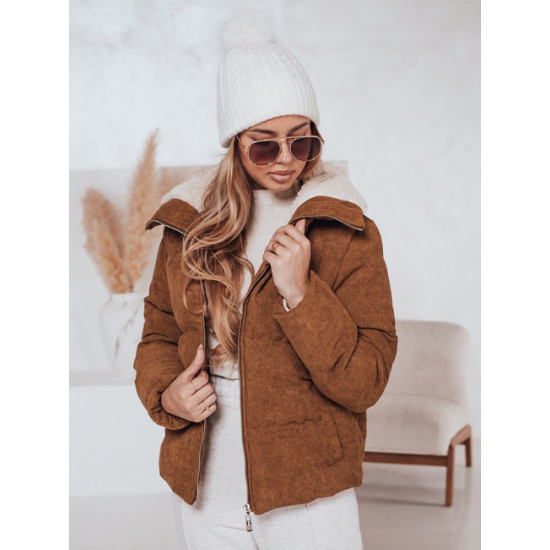 Naiste pruun talvejope Trendikas Naiste jakid