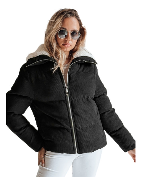 Moteriška žieminė juoda striukė Trendy