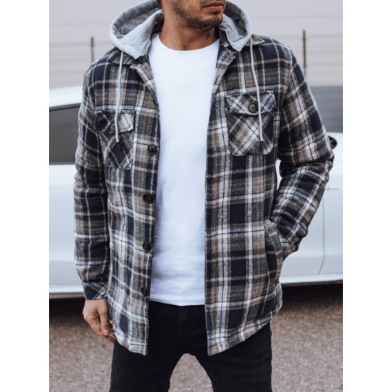 Vyriška pilka striukė su gobtuvu Endrik Vyriškos Striukės ir Paltai