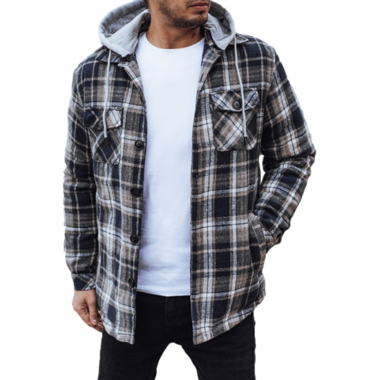 Vyriška pilka striukė su gobtuvu Endrik Vyriškos Striukės ir Paltai